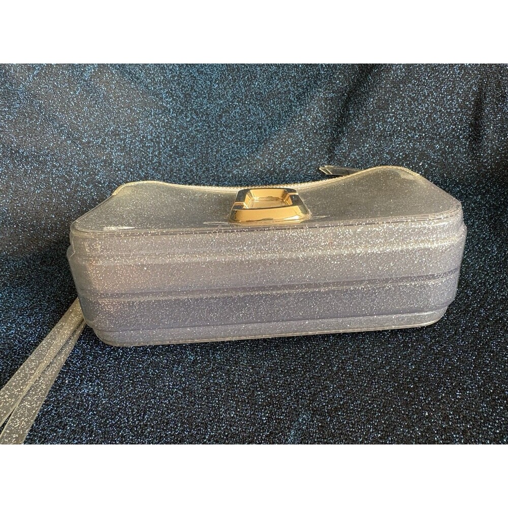 Marc Jacobs Glitter Jelly Snapshot Crossbody Camera Bag Taupe Clear Gold Hardwar - Picture 4 of 7